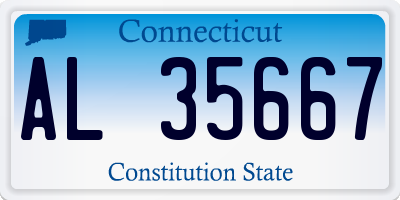 CT license plate AL35667