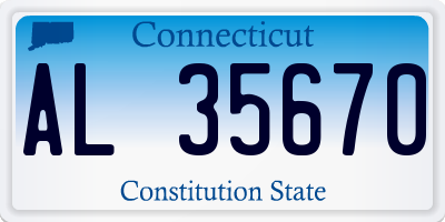 CT license plate AL35670