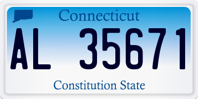 CT license plate AL35671