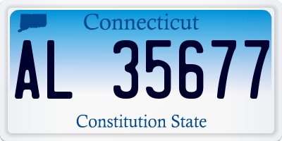 CT license plate AL35677
