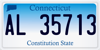 CT license plate AL35713