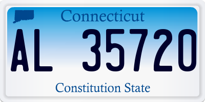 CT license plate AL35720
