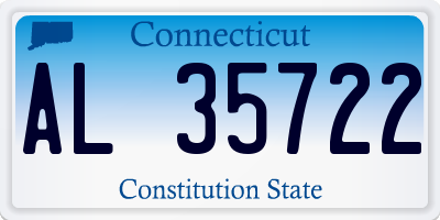 CT license plate AL35722