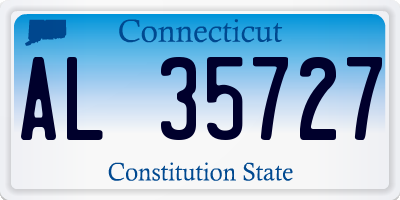 CT license plate AL35727