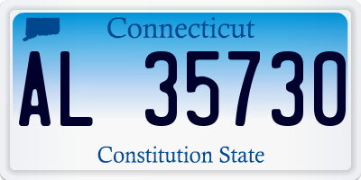 CT license plate AL35730
