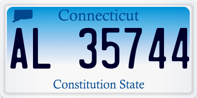 CT license plate AL35744