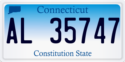CT license plate AL35747