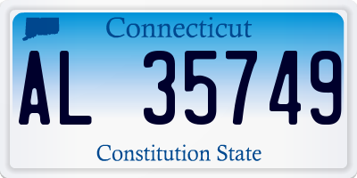CT license plate AL35749
