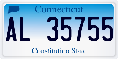 CT license plate AL35755