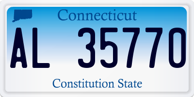CT license plate AL35770