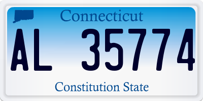CT license plate AL35774