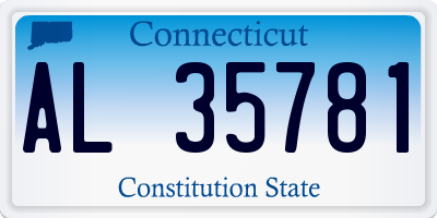 CT license plate AL35781