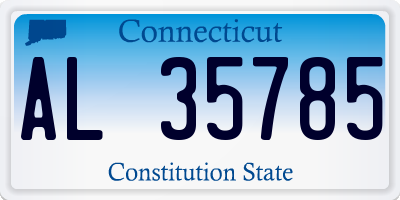 CT license plate AL35785