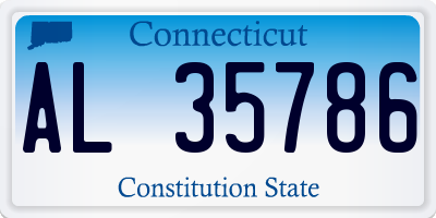 CT license plate AL35786