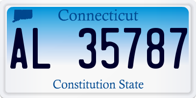 CT license plate AL35787