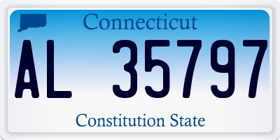 CT license plate AL35797