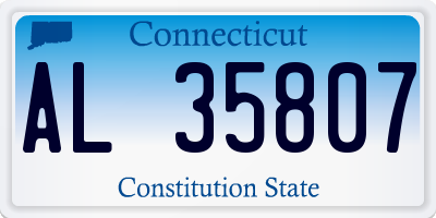 CT license plate AL35807