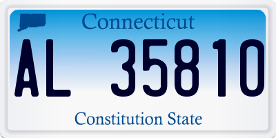 CT license plate AL35810