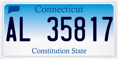 CT license plate AL35817