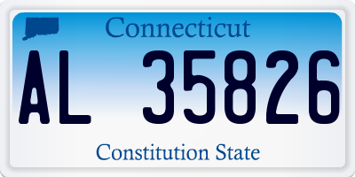 CT license plate AL35826