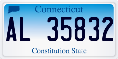 CT license plate AL35832