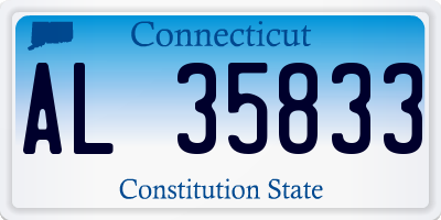 CT license plate AL35833