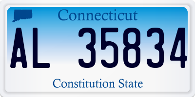 CT license plate AL35834