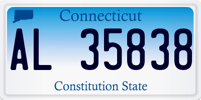 CT license plate AL35838