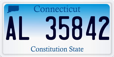 CT license plate AL35842
