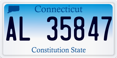 CT license plate AL35847
