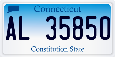 CT license plate AL35850