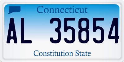 CT license plate AL35854