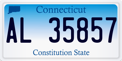 CT license plate AL35857