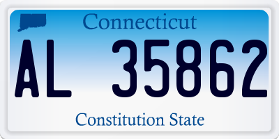 CT license plate AL35862