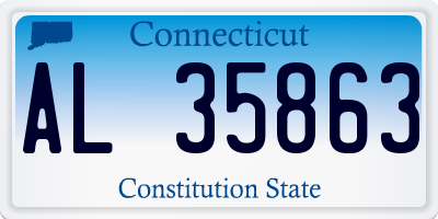 CT license plate AL35863