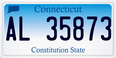 CT license plate AL35873