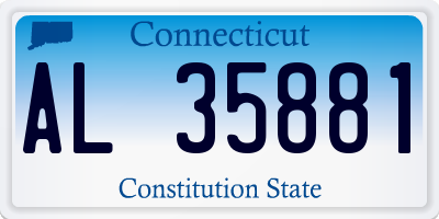 CT license plate AL35881