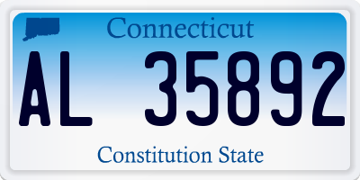CT license plate AL35892