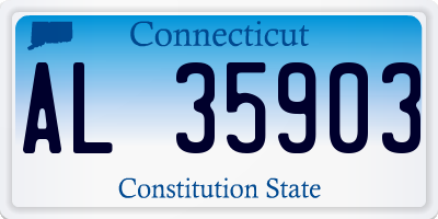 CT license plate AL35903