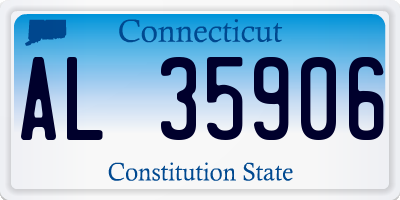 CT license plate AL35906