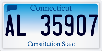 CT license plate AL35907
