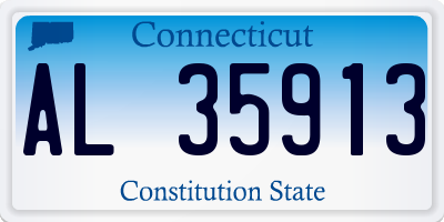 CT license plate AL35913