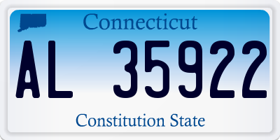CT license plate AL35922