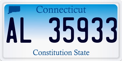CT license plate AL35933
