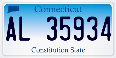 CT license plate AL35934