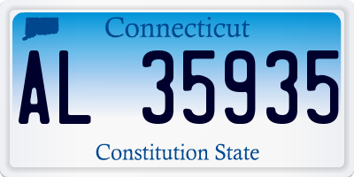 CT license plate AL35935