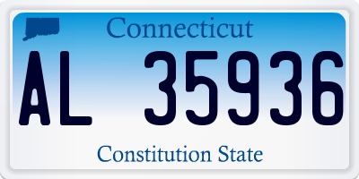 CT license plate AL35936