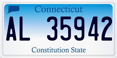 CT license plate AL35942