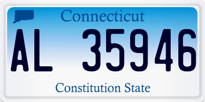 CT license plate AL35946