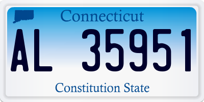 CT license plate AL35951
